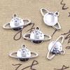 100pcs Saturns Planet Charm In Antique Silver Unique Silver Color Planet Pendants For Trendy DIY Necklace And Bracelet