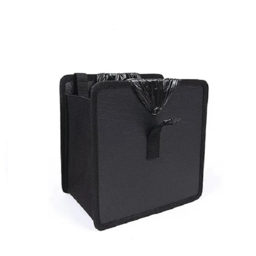 1PC Car Mounted Garbage Bin Portable Hanging Garbage Basket Rear Storage Compartment Waterproof Garbage Bin Storage Box