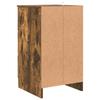 Nightstand Smoked Oak 38 X 38 X 66 Cm Engineered Wood