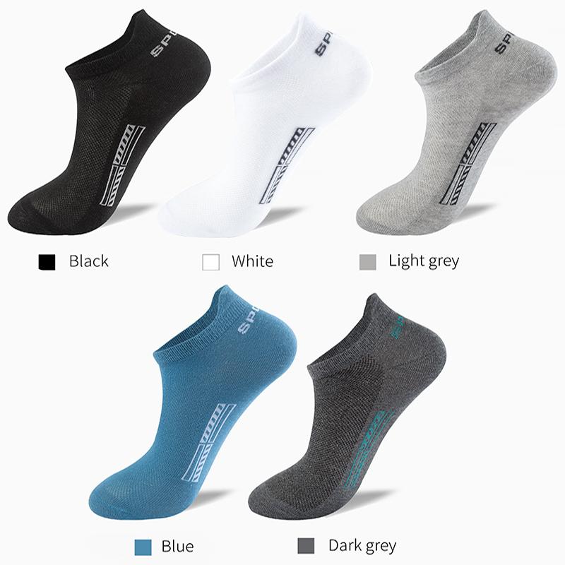 High Quality 10 Pairs Men Socks Breathable Cotton Summer Sports Boat Sock Mesh Casual Athletic Thin Cut Short Sokken Plus Size 37-48