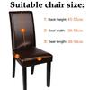 Waterproof PU Leather Dining Chair Covers Stretchable Oil Resistant Slipcover for Kitchen Chairs Durable Easy Clean Protector