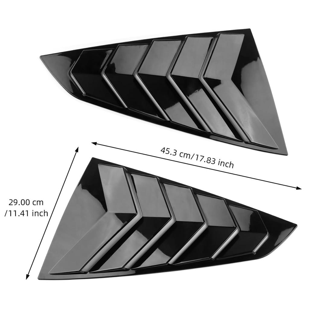 Car Rear Louver Window Side Shutter Decoration Cover Sticker Vent Scoop Trim for Ford Mustang 2025 2025 Up Exterior Accessories