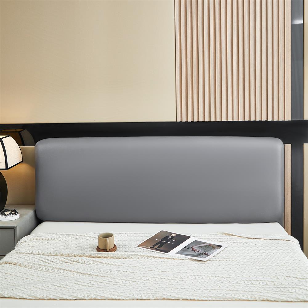 PU Leather Headboard Cover Stretch All-Inclusive Bed Headboard Slipcover Universal Dust-Proof Decorative Furniture Cover