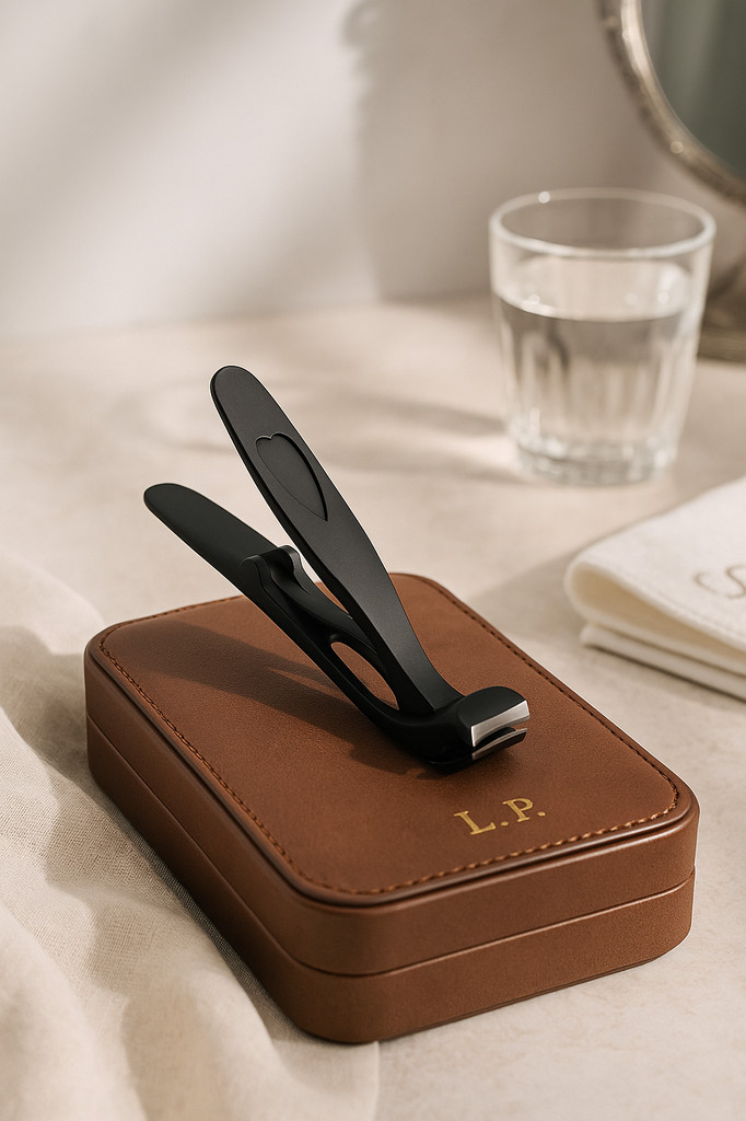 Nagelknipser mit abgewinkeltem Kopf, ergonomischer Zehennagelknipser für Nägel, Edelstahl-Nagelschneider, Nagelschneider