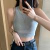 Stylish Elegance Fashion Female Casual Vest White Camisole Undershirt Female Inner 2025 Summer Outside Wear Sleeveless Bottoming Shirt Anti-glare Tops
