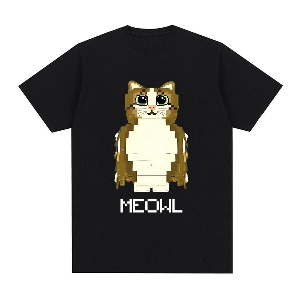 Meowl Cat Owl Funny Meme Graphic Tshirts Mens Women Clothing Fashion Harajuku Short Sleeves Tshirt Cotton Summer T Shirts