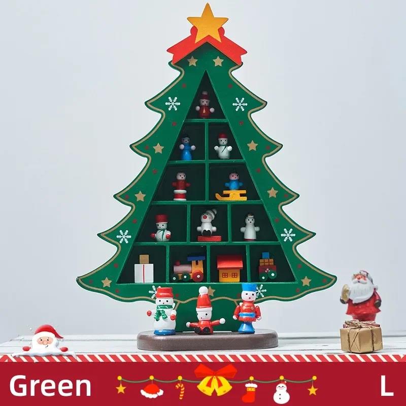 Creative DIY Wooden Christmas Tree Window Shop Mall Desktop Display Props Ornament Christmas Home Craft Holiday Gifts Decoration