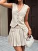 European Elegant Pleated Skirt Suit for Women - Spring/Summer 2026 Collection
