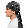 Imitation Silk Long Tail Pirate Cap Amoeba Print Hip Hop  Hat Trends Men's Headscarf  Outdoor