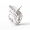 Decorative White Sculptural Spiral Vase for Dry Flowers