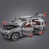 1:24 BMW X5 Models Miniature Cars Toy SUV 6 Doors Opened Vehicles Rubber Tires with Sound Light Car Children's Educational Toys