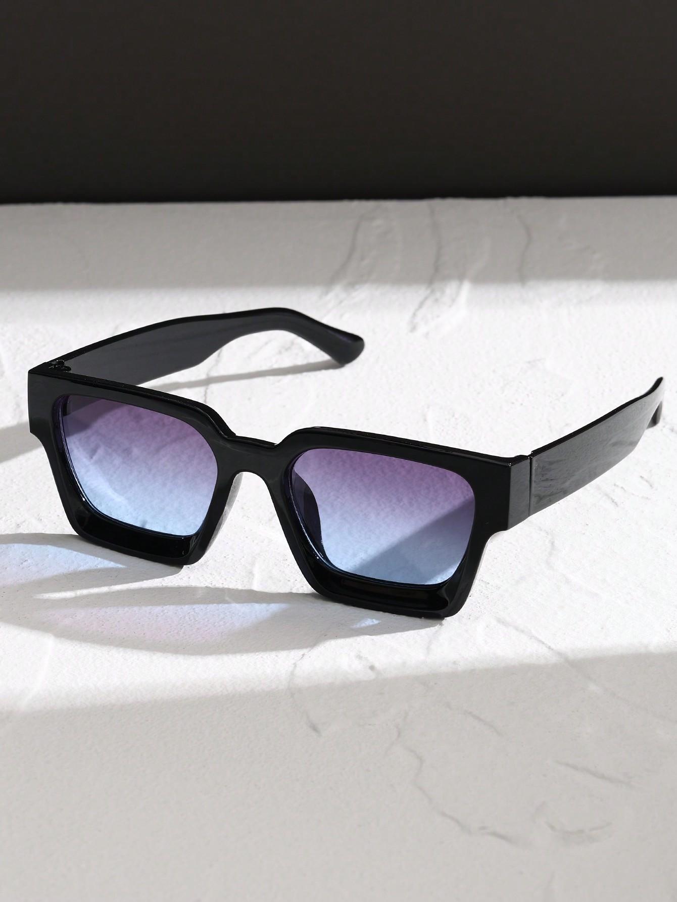 1/2 Stuks S Klassiek Mode Vierkant Plastic Frame Dames Zonnebril Voor Mannen Dagelijks Leven Tinten Bril Accessoires.
