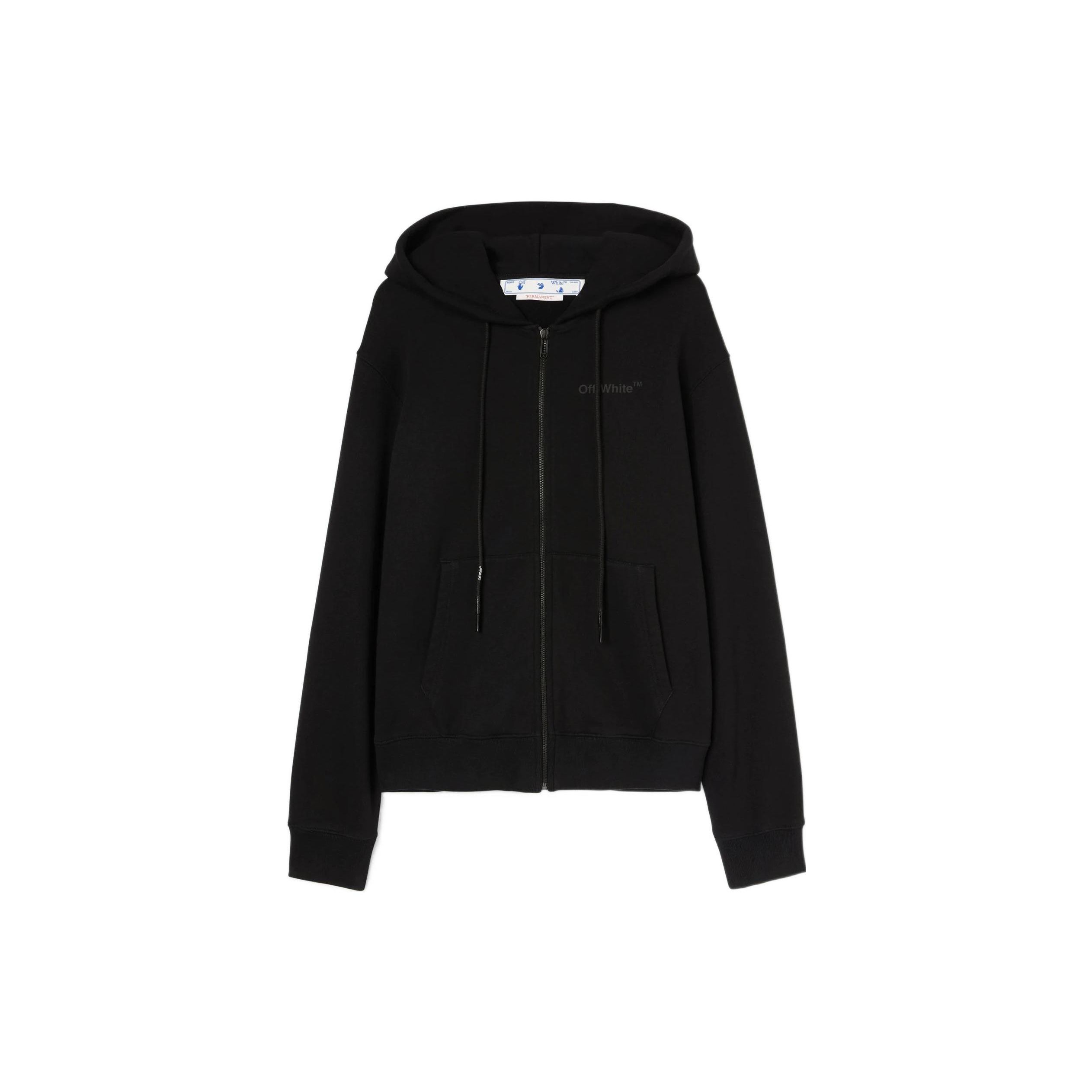 

Off-White Diag Tab Тонкая толстовка на молнии Черная мужская верхняя одежда OMBE013C99FLE0011010 S