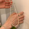 Double Broken Silver Pearl Winding Necklace Female Niche Retro Personality Simple Versatile Temperament Neck Chain Collarbone Chain