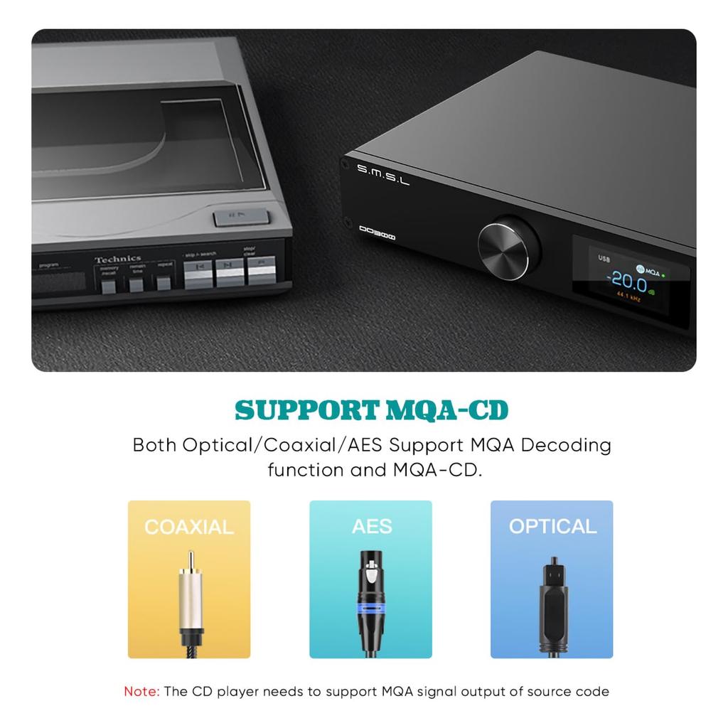 SMSL DO300 MQA DAC ES9039MSPRO XU316 DSD512 Ausgewogene DAC QCC5125 LDAC Eingang Ausgang Digital Konverter PCM32bit/768kHz Bluetooth5.1