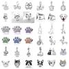 925 Silver Cute Animal Dog Paw Pattern Pendant Decoration Fit Snake Bone Chain Bracelet DIY Jewelry Making