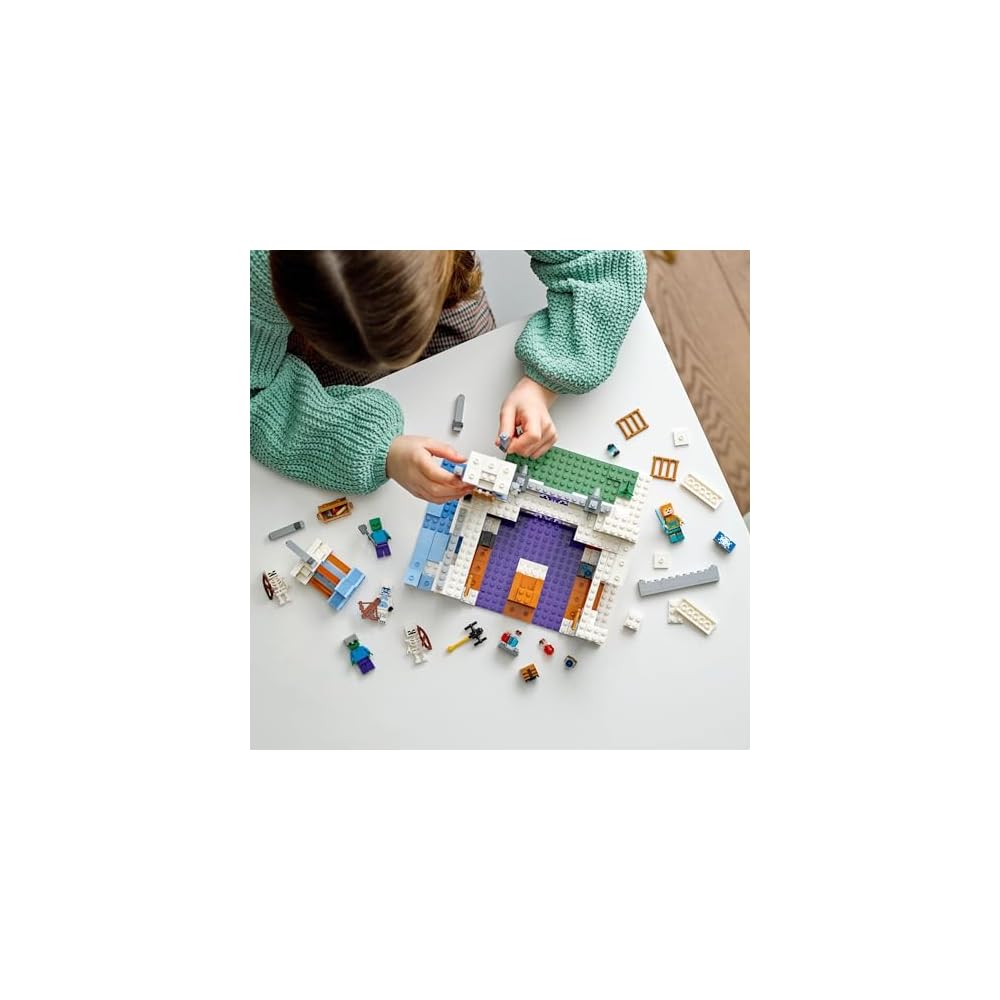 LEGO Minecraft Ice Castle Gift Set 21186 Building Blocks Toy for Kids Age 8 and Up