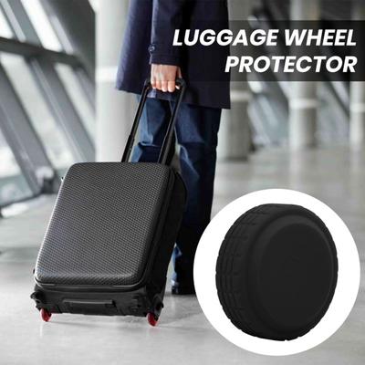 8Pcs Silicone Luggage Wheel Silent Covers Soft Flexible Wear Resistant Noise Reducing Suitcase Wheel Protector Covers