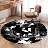 Football Club Pattern Round Rug, Indoor/Outdoor Mat, for Picnic, Gameroom, Bedroom, Office, Living Room, Home Decor Carpet, Birthday Gift