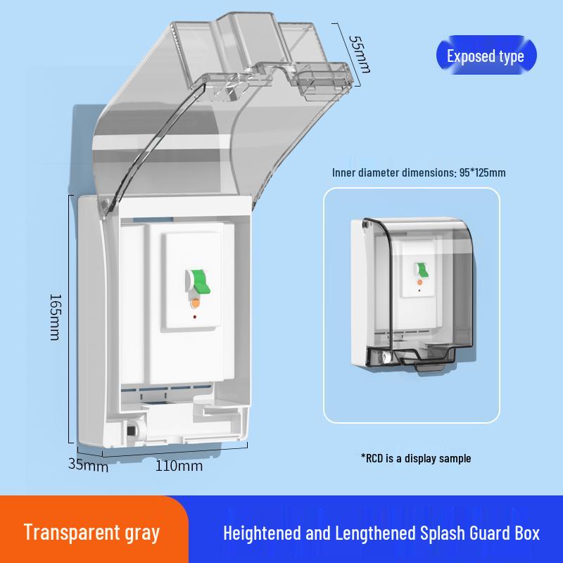 Водонепроницаемая накладная розетка-выключатель типа 86 для кондиционера и водонагревателя, брызгозащитная крышка