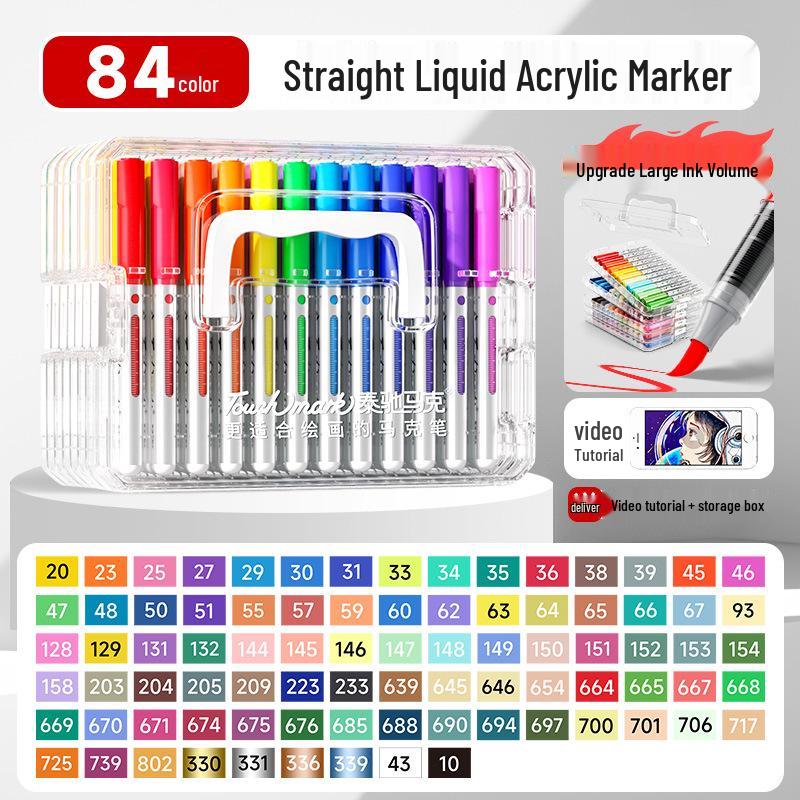 Soft Tip Acrylic Marker Pen Set for Kids' Art - Stackable, 60 or 80 Colors