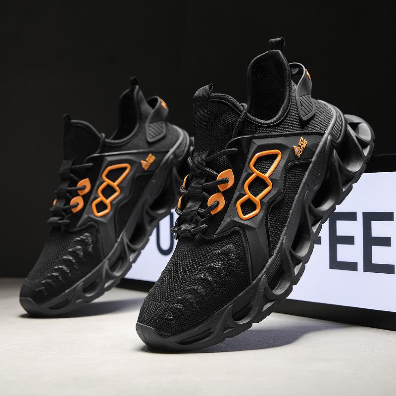 

Men s lightweight large-size sneakers Spring and Autumn models New breathable casual fly-woven shoes Fashion men 46