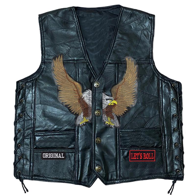 

Жилет Street Punk Vest Куртка без рукавів Harley Motorcycle Badge Вишита жилетка L