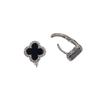 Classic Luxury Four-Leaf Clover Delicate Rhinestone Women's Earrings Netroots High-Level Sense Of Earrings