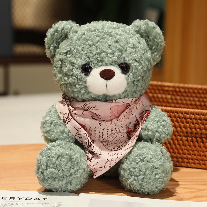 Cute Cute Scarf Teddy Bear Doll Plush Toy Sitting Bear Hugging Bear Doll Children's Doll Doll
