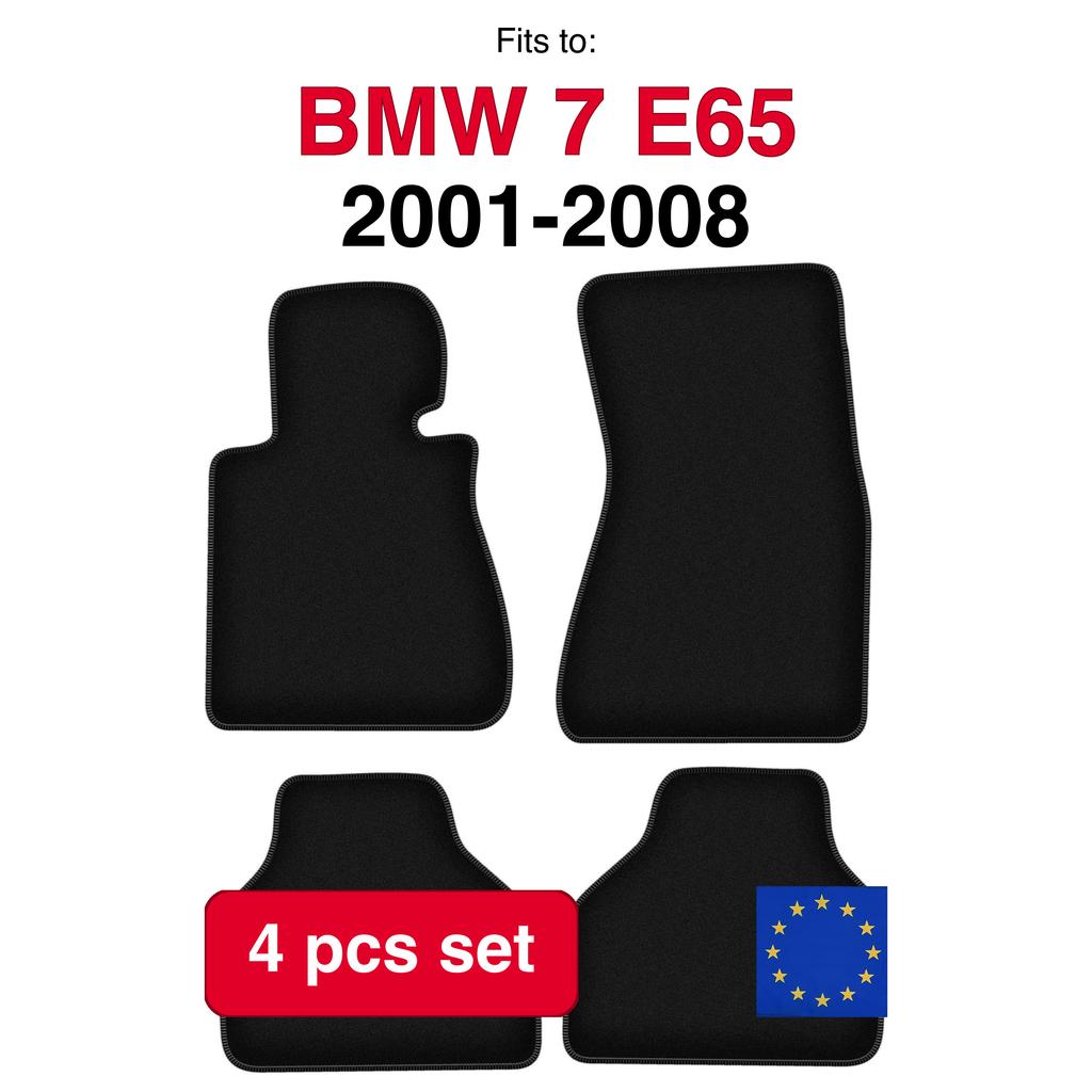 Basic Velour Car Mats, For Bmw 7 E65 Sedan (2001-2008)