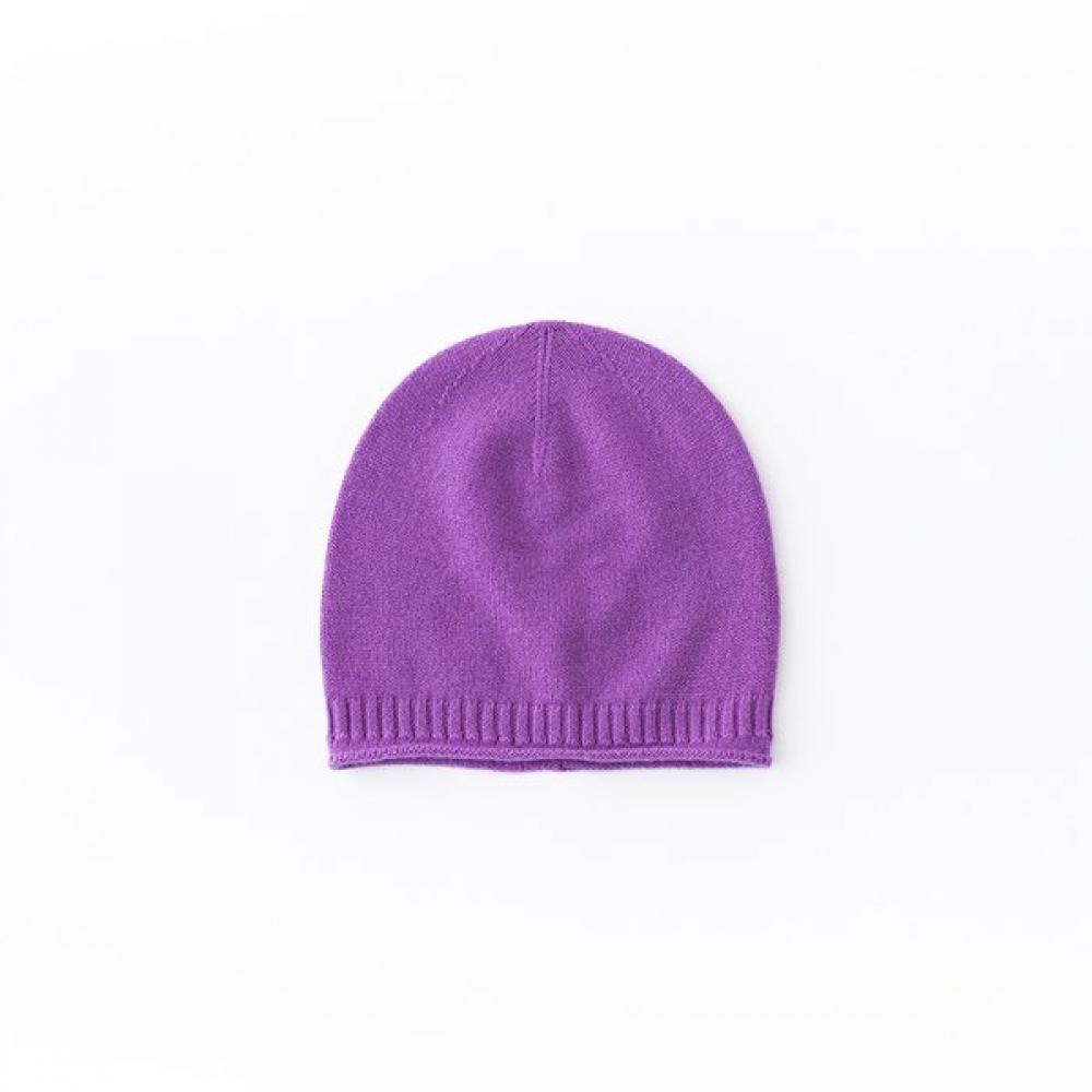 Dal Cashmere Slouch Knit Beanie 30 Purple Single option