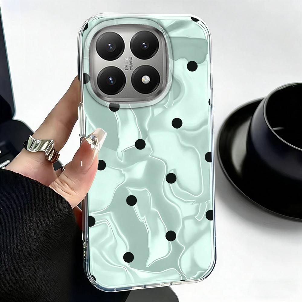 Elegant Phone Case Xiaomi 13T 14T 15T Pro 11 Lite Poco X3 X5 X6 M5S X7 M6 Artistic Colorful Circular Dots Cover Women Water Wave