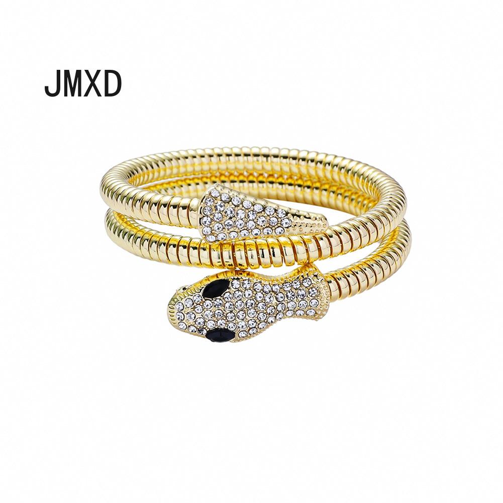 

Handpiece Full Diamond Snake Bracelet Punk Exaggerated Fashion Multi layered Full Diamond Snake Bracelet Arm Bracelet