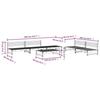VidaXL Salon de Jardin 6 pcs, Canapés Centraux avec Dossier, Mobilier d'Extérieur, Ensemble de Meubles de Patio Terrasse, 3186614