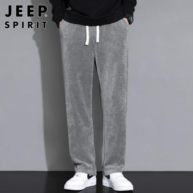 JEEP SPIRIT Men's Corduroy Straight-Leg Casual Pants