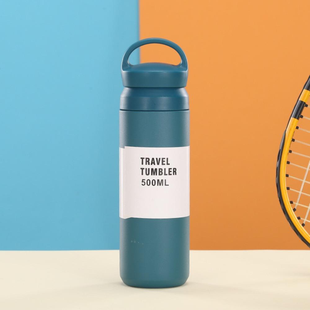 

500ML Frosted Thermos Tea Cup Keeps Cold and Heat Insulated Water Bottle Office Home Style E