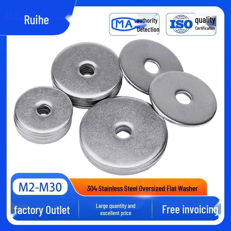 

304 Stainless Steel Thickened Round Flat Washer M2-M30 3.5x11x0.8 mm