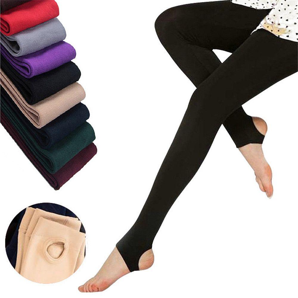Fashion Fluff Lined Winter Thermal Thick Pantyhos Stretch Pants Warm Tights Slim Leggings