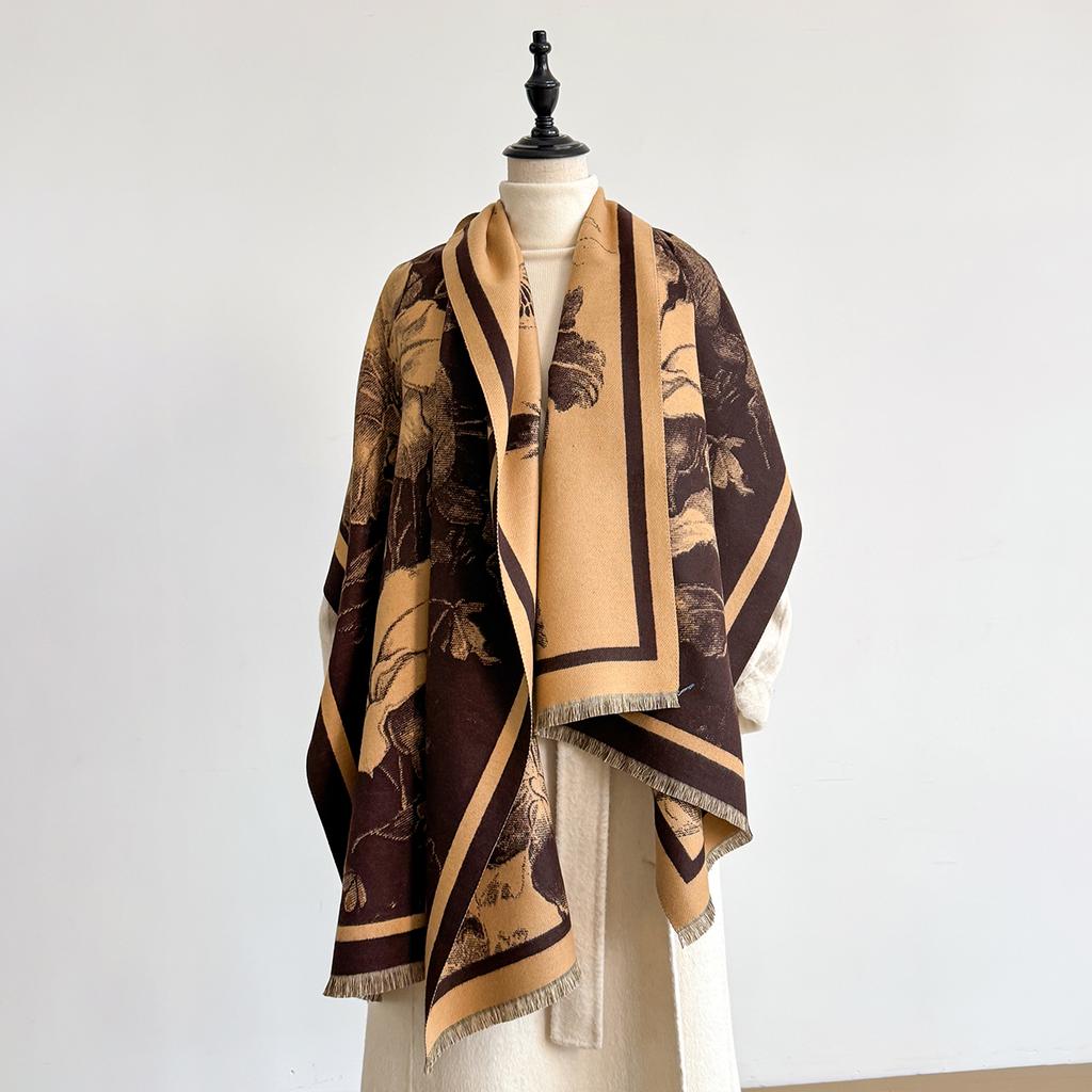 Luxury Winter Scarf Women Cashmere Warm Pashmina  Female Shawls Wraps Thick Soft Bufanda Poncho Scarves Hijab