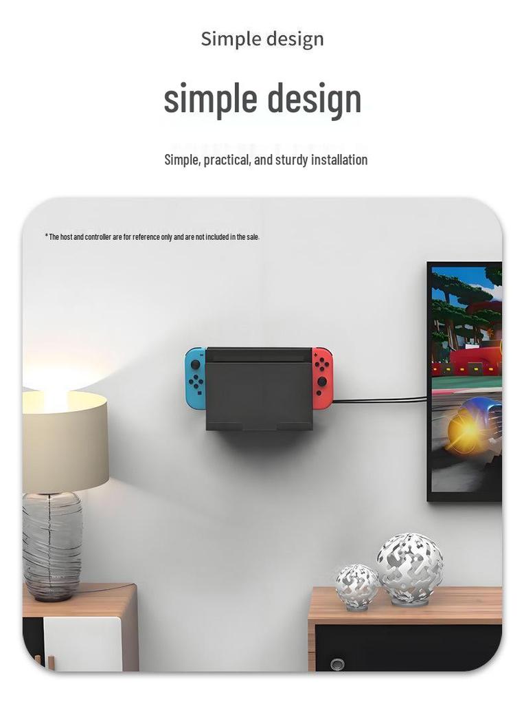 Wall-Mounted Bracket for Switch & Switch OLED with Joy-Con Storage