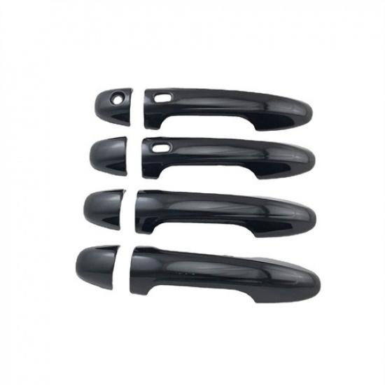 4PCS Bright Black Door Handle Covers 4 Doors For Toyota Hilux N80 2015-