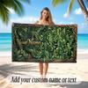 Mushroom Forest Theme Soft Beach Towel Personalized Custom Name Text Towel Portable for Beach Pool Travel