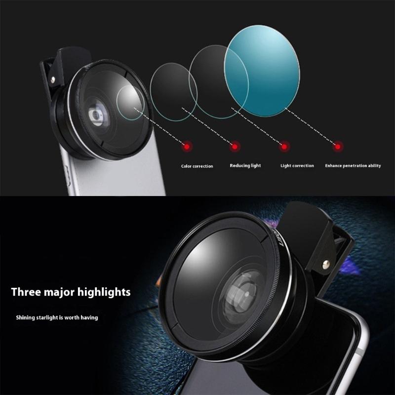 Adjustable Phone Camera Lens 0.45x Very Wide Angle Macro Photography Attachment Upgrades for Travel Outdoor Shoot