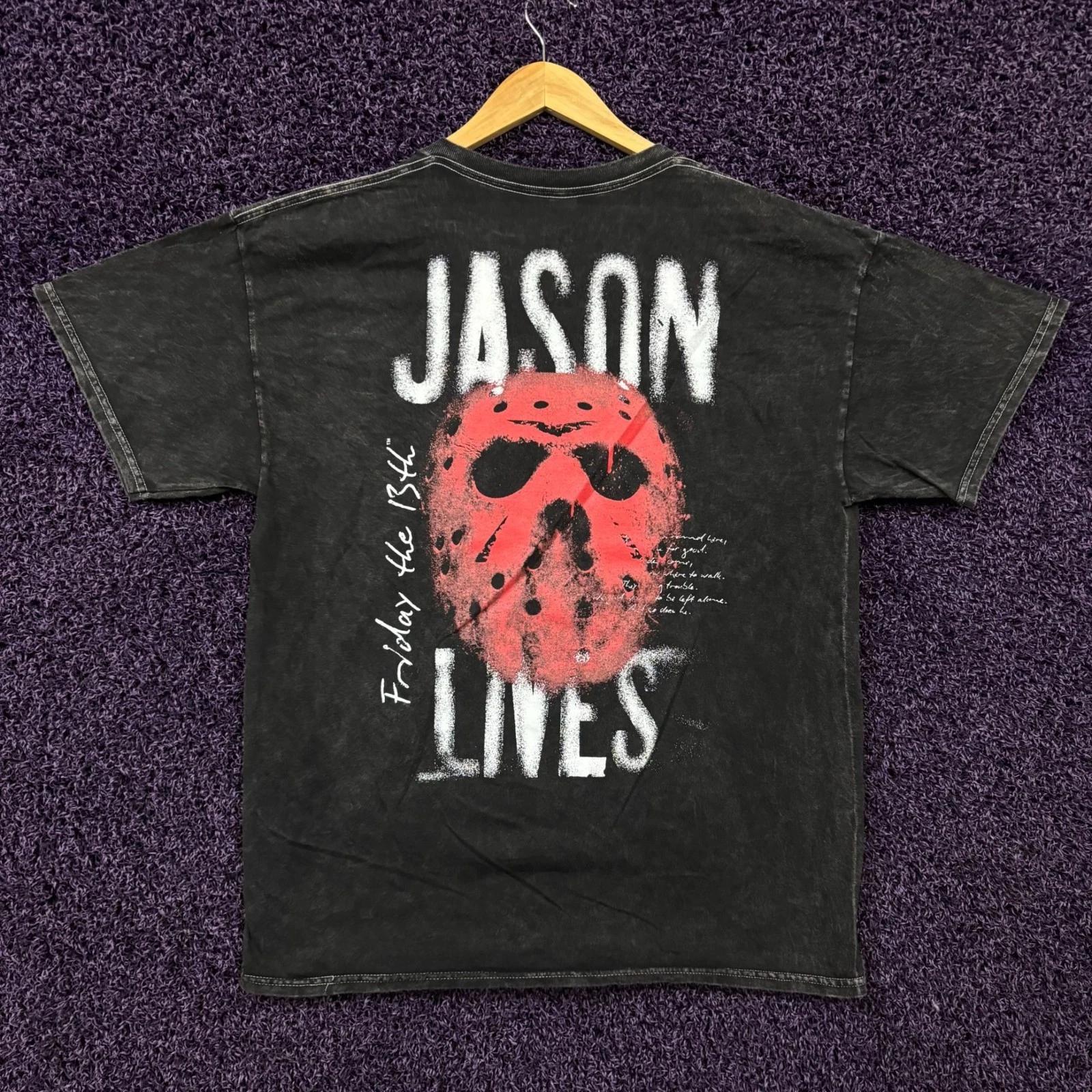 Bloody Disgusting x Friday the 13th Mineral Wash T-Shirt Size Large M