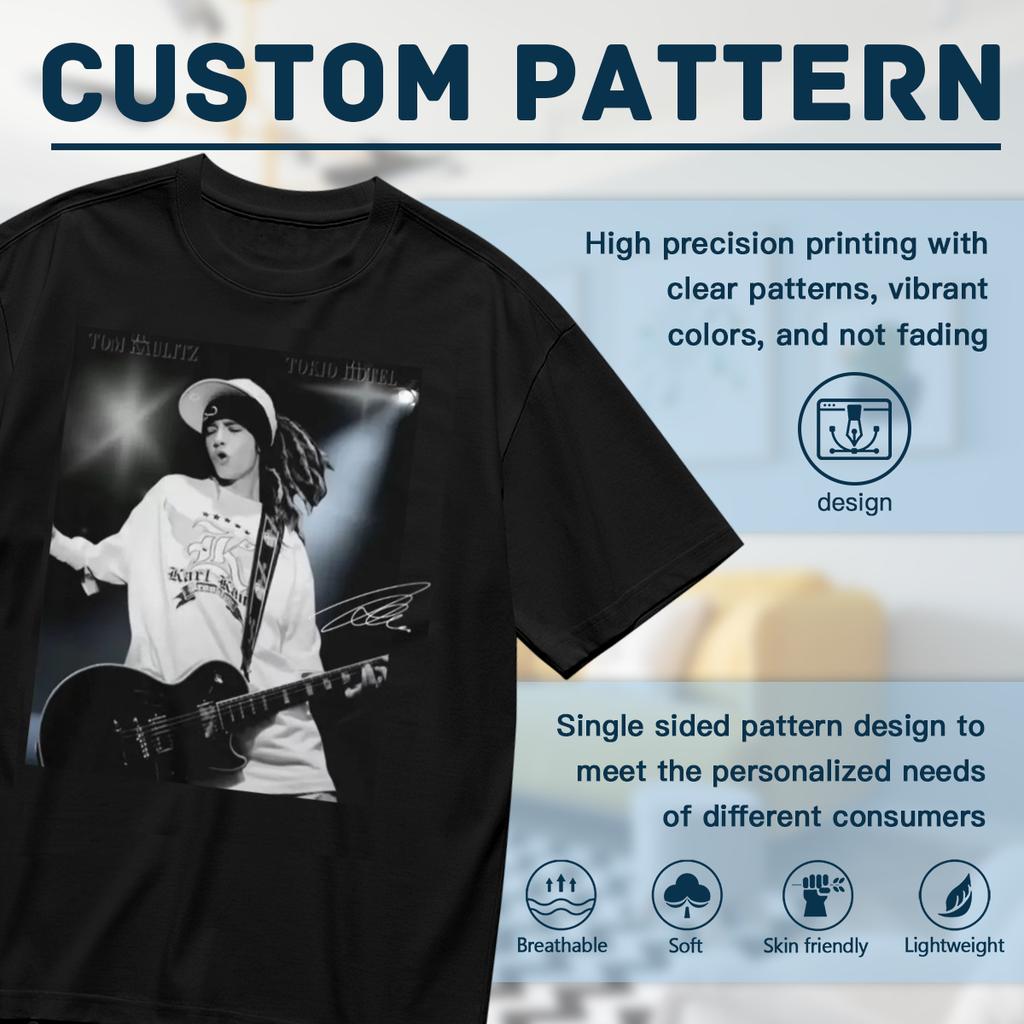 Tom Kaulitz T Shirt Top Brand Red Cotton Men Women