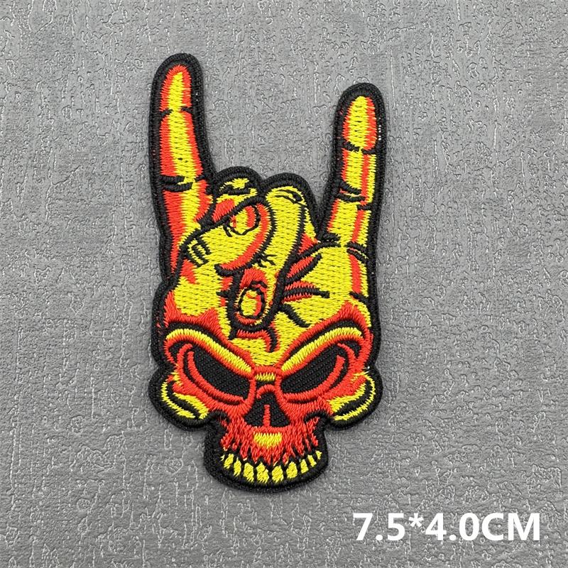 Cartoon Patch Diy Embroidery Patches For Clothing Stripes Badge Letterdice Patches For Jacket Iron On Patch On Clothes