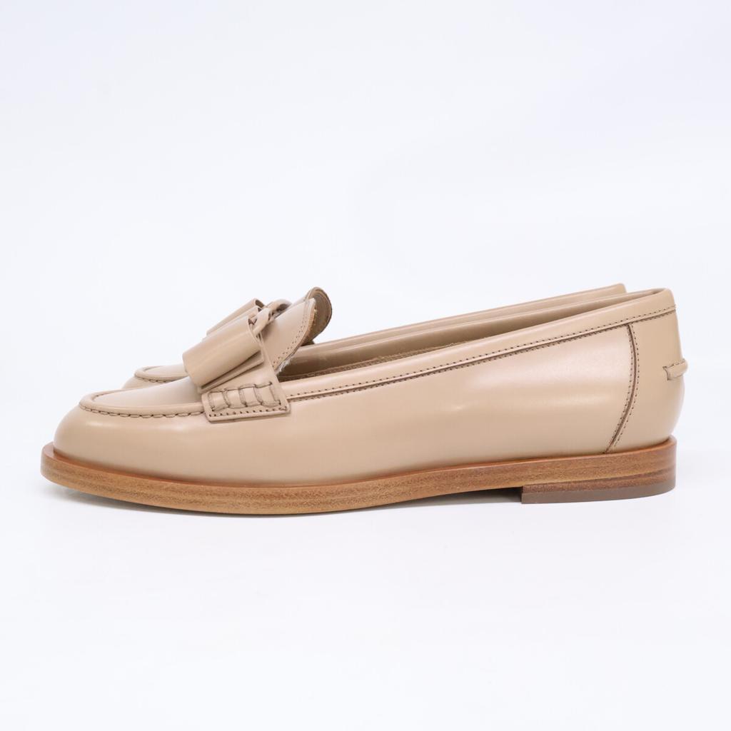 Salvatore Ferragamo 0750594 VIVALDO Vara Ribbon Loafers shoes 4 1/2 beigeUsed