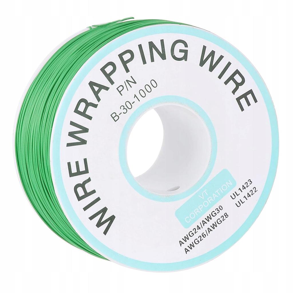 Kynar wire AWG 0.25mm green 200m