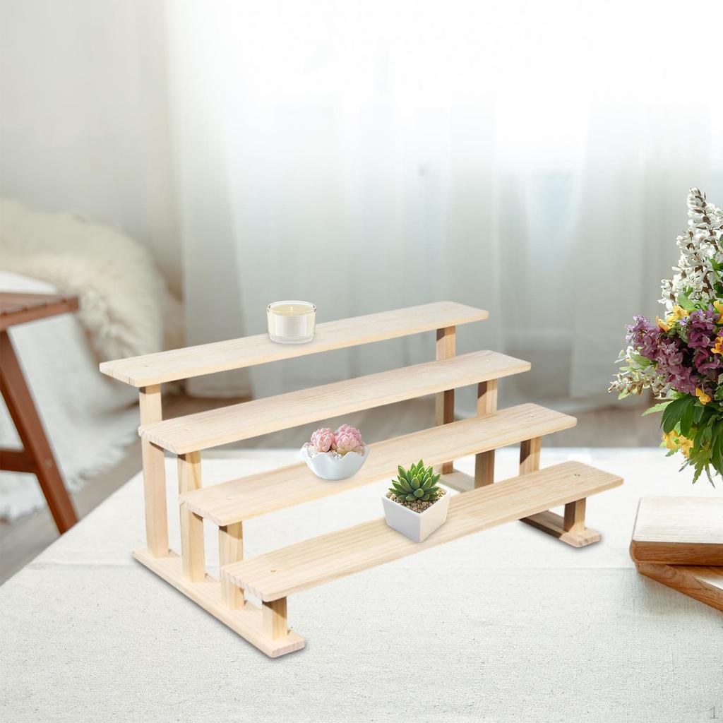 Wood Display Riser Cupcake Stand Decorative Figure Perfume Organizer for Figures
