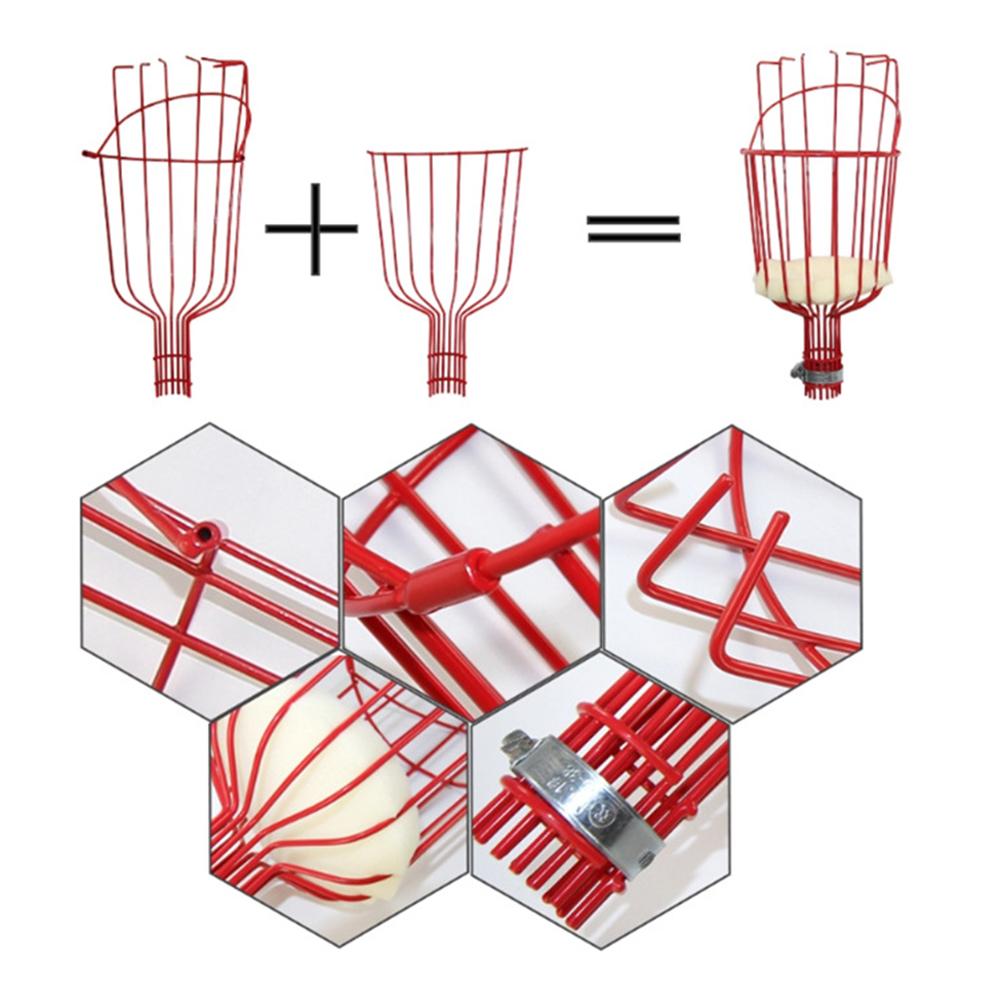 Deep Basket Fruit Picker Head Convenient Fruit Collector In Height Apple Peach Fruit Catcher Farm Picking Device Garden Tools
